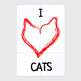Магнитный плакат 2Х3 с принтом I Люблю Cats в Санкт-Петербурге, Полимерный материал с магнитным слоем | 6 деталей размером 9*9 см | cat | cats | и люблю кошек | кот | коты | кошка | кошки | кошки приколы | прикол с кошками | футболка кошка | я люблю котов