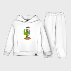 Детский костюм хлопок Oversize с принтом НОВОГОДНИЙ КАКТУС | CHRISTMAS CACTUS в Санкт-Петербурге,  |  | Тематика изображения на принте: 2022 | cactus | christmas | cold | garland | klaus | merry | new | santa | snow | winter | year | герлянды | гирлянда | год | елка | ёлки | ель | зима | кактус | клаус | мороз | новый | рождество | санта | снег | фонарики | холод