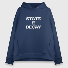 Женское худи Oversize хлопок с принтом State of Decay Logo (+спина) в Санкт-Петербурге, френч-терри — 70% хлопок, 30% полиэстер. Мягкий теплый начес внутри —100% хлопок | боковые карманы, эластичные манжеты и нижняя кромка, капюшон на магнитной кнопке | Тематика изображения на принте: logo | state of decay | survival horror | undead labs | загнивающий штат | зомби апокалипсис | лого | логотип | стадия разложения | стейт оф декай | эмблема