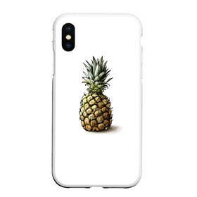 Чехол для iPhone XS Max матовый с принтом Pineapple watercolor в Санкт-Петербурге, Силикон | Область печати: задняя сторона чехла, без боковых панелей | pineapple | ананас | графика | еда | рисунок | фрукт