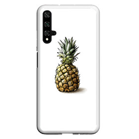 Чехол для Honor 20 с принтом Pineapple watercolor в Санкт-Петербурге, Силикон | Область печати: задняя сторона чехла, без боковых панелей | pineapple | ананас | графика | еда | рисунок | фрукт