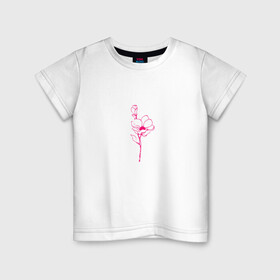 Детская футболка хлопок с принтом Цветок любви (мечта) в Санкт-Петербурге, 100% хлопок | круглый вырез горловины, полуприлегающий силуэт, длина до линии бедер | девушке | любовь | подарок | цветок | цветочек
