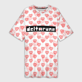 Платье-футболка 3D с принтом DELTARUNE PATTERN  LOGO в Санкт-Петербурге,  |  | deltarune | deltarune 2 | game | patern | pattern | undertale символ | дельта | дельтарун | дельтарун 2 | знак руин андертейл | значок дельтарун пиксель | игра | патерн | паттерн | руна
