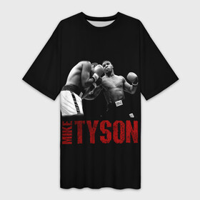 Платье-футболка 3D с принтом Майк Тайсон  Mike Tyson в Санкт-Петербурге,  |  | box | fighter | iron | knockout | mike | sport | tyson | usa | боец | бои | бокс | драки | железный | майк | нокаут | спорт | тайсон | чемпион