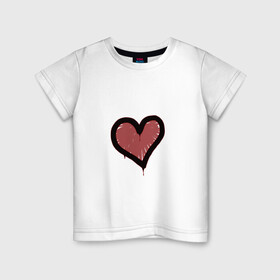 Детская футболка хлопок с принтом Граффити Сердце в Санкт-Петербурге, 100% хлопок | круглый вырез горловины, полуприлегающий силуэт, длина до линии бедер | Тематика изображения на принте: cs go | graffiti | граффити | граффити сердце | кс го
