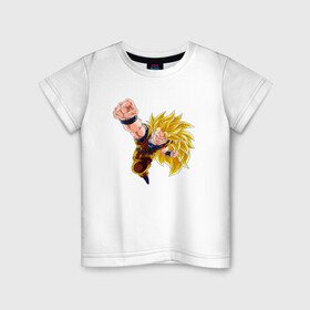 Детская футболка хлопок с принтом Dragon Ball Z Драконий жемчуг Z в Санкт-Петербурге, 100% хлопок | круглый вырез горловины, полуприлегающий силуэт, длина до линии бедер | anime | dragonball | goku | аниме | анимэ | гоку | драконий | жемчуг | манга