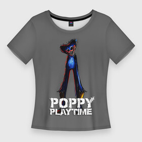 Женская футболка 3D Slim с принтом HUGGY WUGGY POPPY PLAYTIME в Санкт-Петербурге,  |  | poppy playtime | игра | монстр | плэйтайм | попи плей тайм | попи плэй тайм | попиплейтам | попиплэйтайм | поппи плейтайм | поппиплэйтайм | хагги вагги | хаги ваги | хоррор