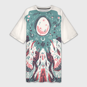 Платье-футболка 3D с принтом SnakeArt в Санкт-Петербурге,  |  | art | lux oac | occult artists | snake | минималистическая змея | мультяшный стиль