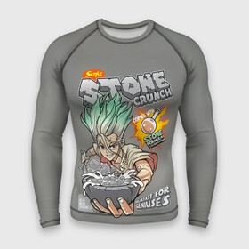 Мужской рашгард 3D с принтом Senkuu STONE CRUNCH в Санкт-Петербурге,  |  | anime | dr stone | dr stone stone wars | e  mc2 | manga | senku | senku ishigami | senkuu ishigami | аниме | вождь деревни исигами | десять миллиардов процентов | доктор камень | доктор стоун | докута сутон | исигами сенку | исигами сэнку