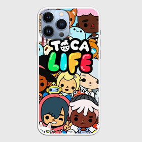 Чехол для iPhone 13 Pro Max с принтом Toca Life персонажи из игры в Санкт-Петербурге,  |  | toca boca | toca life | детская игра | игра | лого | логотип | персонажи | прикоснуться ко рту | тока бока