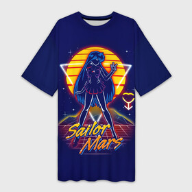 Платье-футболка 3D с принтом Сейлор Марс  Sailor Moon в Санкт-Петербурге,  |  | sailor moon | аниме | войны в мотросках | дай мне силу | луна в мотроске | лунная призма | манга | марс рэйко | призма марса | рэй хино | сейлор марс | сейлор мун | сейлормун