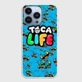 Чехол для iPhone 13 Pro с принтом Toca Boca logo blue | Тока Бока в Санкт-Петербурге,  |  | toca boca | детская игра | игра | лого | логотип | персонажи | прикоснуться ко рту | тока бока
