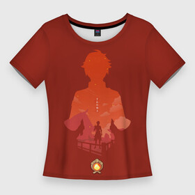 Женская футболка 3D Slim с принтом THOMA  ТОМА ГЕНШИН ИМПАКТ в Санкт-Петербурге,  |  | anime | genshin impact | thoma | аниме | геншен импакт | геншин импакт | геншин эмпакт | геншинимпакт | игры | персонажи | тома