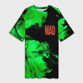 Платье-футболка 3D с принтом Mad 2077 в Санкт-Петербурге,  |  | fashion | hype | mad | vanguard | авангард | безумство | мода | хайп