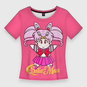 Женская футболка 3D Slim с принтом Сейлор Мун в розовом  Sailor Moon в Санкт-Петербурге,  |  | sailor moon | аниме | банни цукино | вечная сейлор мун | войны в мотросках | луна в мотроске | лунная призма | манга | неокоролева серенити | сейлор космос | сейлор мун | сейлормун | супер 
