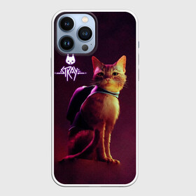 Чехол для iPhone 13 Pro Max с принтом Stray   Блуждающий кот в Санкт-Петербурге,  |  | stray | блуждающий кот | бродить | игра про кота | потерявшийся кот | стрей | стрэй