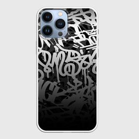 Чехол для iPhone 13 Pro Max с принтом GRAFFITI WHITE TAGS   ГРАФФИТИ в Санкт-Петербурге,  |  | gradient | graffiti | tags | градиент | граффити | каллиграфия | надписи | теги | тегинг | узор