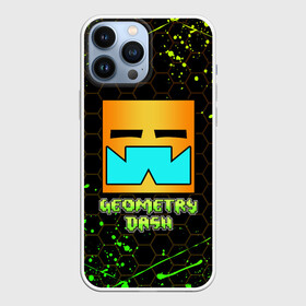 Чехол для iPhone 13 Pro Max с принтом GEOMETRY DASH CLASSIC LEVEL, БРЫЗГИ КРАСОК в Санкт-Петербурге,  |  | Тематика изображения на принте: 2d | arcade | demon | game | geometry | geometry dash | hexagon | levels | meltdown | robtop | smile | аркада | брызги | брызги красок | гексагон | геометрический тире | геометрия | демон | классика | классический уровень смайл | краски