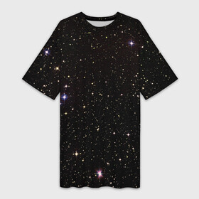 Платье-футболка 3D с принтом Ночное звездное небо в Санкт-Петербурге,  |  | астрономия | вселенная | галактика | детские | звездное небо | звезды | космос | небо | созвездия
