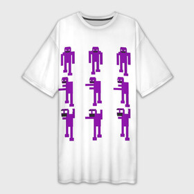 Платье-футболка 3D с принтом Five Nights At Freddy s purple guy в Санкт-Петербурге,  |  | five nights at freddys | fnaf | freddy | horror | purple guy | william affton | william afton | фиолетовый человек | фнаф
