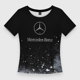 Женская футболка 3D Slim с принтом Mercedes Benz распылитель в Санкт-Петербурге,  |  | amg | mercedes | mercedesamg gt | sport | амг | мерседес | мерседесбенц амг | спорт