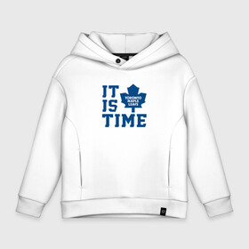 Детское худи Oversize хлопок с принтом It is Toronto Maple Leafs Time, Торонто Мейпл Лифс в Санкт-Петербурге, френч-терри — 70% хлопок, 30% полиэстер. Мягкий теплый начес внутри —100% хлопок | боковые карманы, эластичные манжеты и нижняя кромка, капюшон на магнитной кнопке | hockey | maple leafs | nhl | toronto | toronto maple leafs | usa | мейпл лифс | нхл | спорт | сша | торонто | торонто мейпл лифс | хоккей | шайба