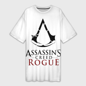 Платье-футболка 3D с принтом Assasin s creed rogue в Санкт-Петербурге,  |  | Тематика изображения на принте: ac | ac rogue | rogue | ассасин | изгой | кредо ассасина | кредо ассасина изгой