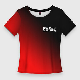 Женская футболка 3D Slim с принтом CSGO  КСГО  Минимализм в Санкт-Петербурге,  |  | asiimov | counter | counter strike | counterstrike | cs go | csgo | global | offensive | strike | гоу | градиент | каэс | контер | контр | контра | контрстрайк | кс го | кс:го | ксго | страйк