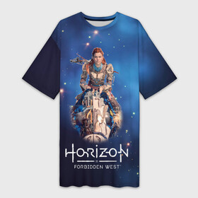 Платье-футболка 3D с принтом Элой Aloy  Horizon в Санкт-Петербурге,  |  | aloy | horizon | horizon forbidden west | horizon zero dawn | харайзон | хорайзон | элой