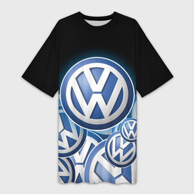 Платье-футболка 3D с принтом Volkswagen  Большое лого  паттерн в Санкт-Петербурге,  |  | emblema | logo | patern | pattern | volkswagen | vw | авто | автомобиль | ам | бренд | емблема | лого | логотип | машина | машины | народный автомобиль | патерн | паттерн | фольксваген | эмблема