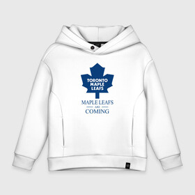Детское худи Oversize хлопок с принтом Toronto Maple Leafs are coming Торонто Мейпл Лифс в Санкт-Петербурге, френч-терри — 70% хлопок, 30% полиэстер. Мягкий теплый начес внутри —100% хлопок | боковые карманы, эластичные манжеты и нижняя кромка, капюшон на магнитной кнопке | hockey | maple leafs | nhl | toronto | toronto maple leafs | usa | мейпл лифс | нхл | спорт | сша | торонто | торонто мейпл лифс | хоккей | шайба