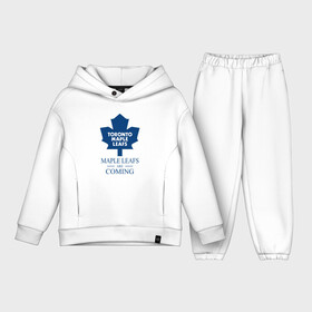 Детский костюм хлопок Oversize с принтом Toronto Maple Leafs are coming Торонто Мейпл Лифс в Санкт-Петербурге,  |  | Тематика изображения на принте: hockey | maple leafs | nhl | toronto | toronto maple leafs | usa | мейпл лифс | нхл | спорт | сша | торонто | торонто мейпл лифс | хоккей | шайба