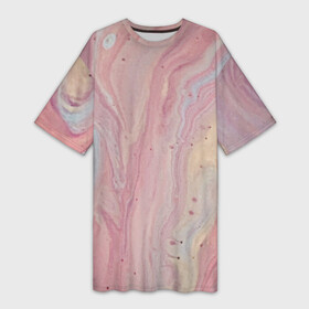 Платье-футболка 3D с принтом Мраморный дизайн с розовыми, синими и желтыми цветами в Санкт-Петербурге,  |  | абстрактный мрамор | абстракция | акварель | акварельный узор | весенний принт | желтый | космос | марбл | мрамор | мраморный дизайн | розовый | розовый фон | синий | тай дай | узоры | фиолетовый