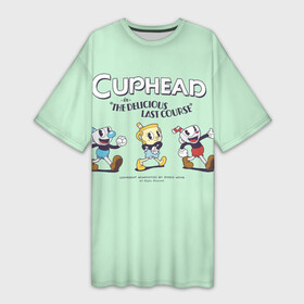 Платье-футболка 3D с принтом cuphead  герои в Санкт-Петербурге,  |  | cuphead | мультфильмы | чашечка | шоу