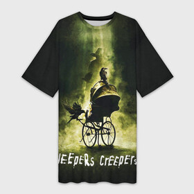 Платье-футболка 3D с принтом Poster Jeepers Creepers в Санкт-Петербурге,  |  | creepers | jeepers | jeepers creepers | jeepers creepers reborn | reborn | возрожденный | джиперс криперс | джипперс | джипперс криперс возрожденный | криперс | ужастики | ужасы | фильм | хоррор