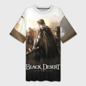 Платье-футболка 3D с принтом Battlefield BDO в Санкт-Петербурге,  |  | black desert | black desert online | game | games | mmo | блэк десерт | блэк дисерт | игра | игры | ммо