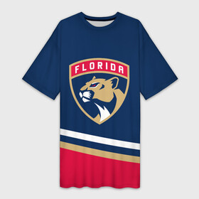 Платье-футболка 3D с принтом Florida Panthers Флорида Пантерз NHL в Санкт-Петербурге,  |  | florida | florida panthers | hockey | nhl | panthers | usa | нхл | пантерз | спорт | сша | флорида | флорида пантерз | хоккей | шайба