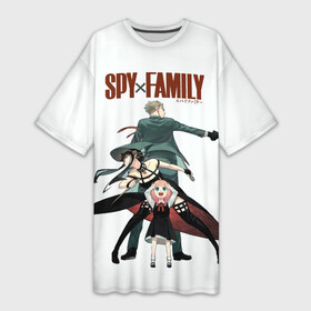 Платье-футболка 3D с принтом Spy Family в Санкт-Петербурге,  |  | family | spy | прикрытие | семья | телепат | шпионы