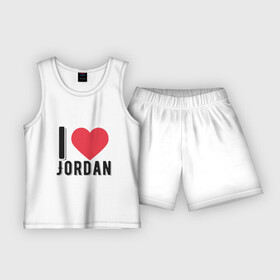 Детская пижама с шортами хлопок с принтом I Love Jordan в Санкт-Петербурге,  |  | basketball | bulls | chicago | game | jordan | nba | sport | баскетбол | баскетболист | буллс | джордан | игра | мяч | нба | спорт | спортсмен | чикаго