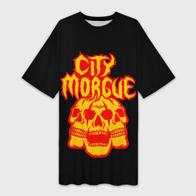 Платье-футболка 3D с принтом ZillaKami x SosMula City Morgue Черепа в Санкт-Петербурге,  |  | city | citymorgue | morgue | sos mula | sosmula | zilla kami | zillakami | черепа