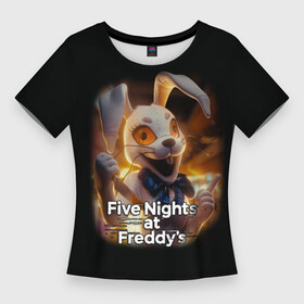 Женская футболка 3D Slim с принтом Five Nights at Freddy s: Security Breach  Ванни в Санкт-Петербурге,  |  | 5 ночей с фредди | five nights at freddys | security breach | аниматроники | ванни | заяц | игра | компьютерная игра | кролик | фредди
