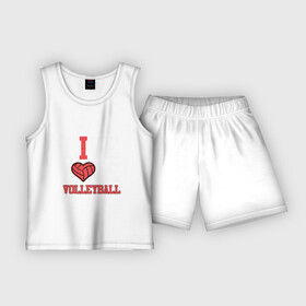 Детская пижама с шортами хлопок с принтом Live Love Volleyball в Санкт-Петербурге,  |  | game | love | sport | volley | volleyball | волейбол | волейболист | волейболистка | игра | люблю | мяч | спорт | спортсмен | тренер