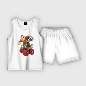 Детская пижама с шортами хлопок с принтом Donkey Kong  Super Mario  Nintendo в Санкт-Петербурге,  |  | car | donkey kong | jaw | nintendo | super mario | teeth | video game | автомобиль | видеоигра | обезьяна | супер марио