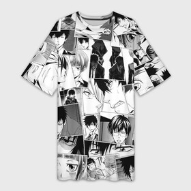Платье-футболка 3D с принтом Psycho Pass pattern в Санкт-Петербурге,  |  | akane tsunemori | anime | arata shindou | shinya kogami | shougo makishima | аканэ цунэмори | аниме | анимэ | арата синдо | когами синья | психопаспорт | сёго макишима | шинья когами