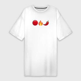 Платье-футболка хлопок с принтом Emoji RHCP в Санкт-Петербурге,  |  | emoji | red hot chili peppers | rhcp | rock | rock band | rock music | рок | рок группа | рок музыка | рхчп | рэд хот чили пепперс | эмодзи