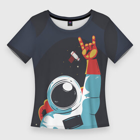 Женская футболка 3D Slim с принтом Космос. Поехали в Санкт-Петербурге,  |  | астронавт | галактика | звезды | космонавт | космос | планеты