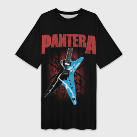 Платье-футболка 3D с принтом PANTERA (гитара) в Санкт-Петербурге,  |  | hard rock | heavy metal | pantera | punks not dead | rock music | rocker | rocknroll | slayer | thrash metal | анархия | гитара | глэм метал | грув метал | металл | панк рок | пантера | рок музыка | рок н ролл | рокер | трэш метал | тяжелый рок