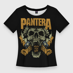Женская футболка 3D Slim с принтом PANTERA (Mouth For War) в Санкт-Петербурге,  |  | anarchy | heavy metal | music | pantera | punks not dead | rock music | rocker | slayer | thrash metal | анархия | гитара | глэм метал | грув метал | металл | панк рок | пантера | рок музыка | рок н ролл | рокер | трэш метал | тяжелый рок