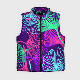 Женский жилет утепленный 3D с принтом Neon color pattern   Fashion 2023 в Санкт-Петербурге,  |  | color | fashion | leaf | neon | pattern | лист | мода | неон | узор | цвет