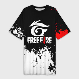 Платье-футболка 3D с принтом GARENA FREE FIRE. в Санкт-Петербурге,  |  | free fire | free fire battlegrounds | garena | garena free fire | гарена | игра | фри фаер | шутер